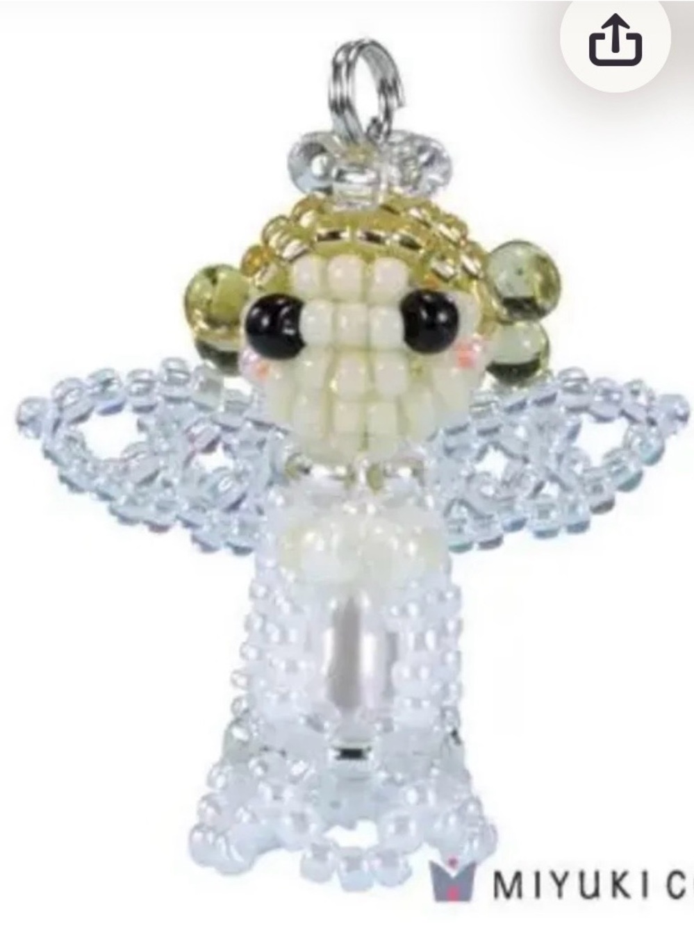 New! Set of 6 Angels Beads & Craft Mascot Ornament Kit - Blue & Yellow Pack
